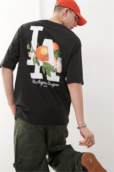 Футболка с принтом в виде фруктов и логотипом LA Dodgers на спине артикул 141501585