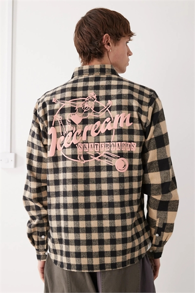 Рубашка с длинными рукавами и многоцветным узором артикул 151483714