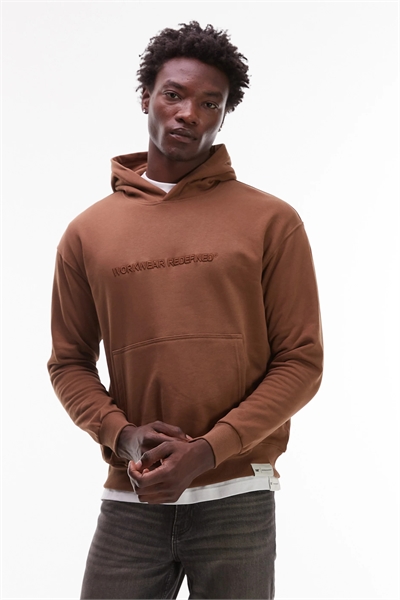 Худи свободного кроя с вышитым логотипом, плотность ткани 300 г/м² артикул 150178267