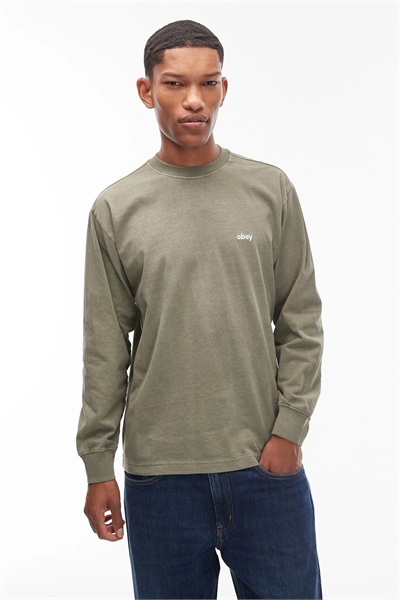 Футболка с длинным рукавом из пигментного красителя, выполненная в стиле «лоукейс» артикул 151015874