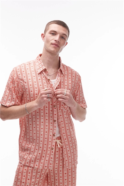 Рубашка с вышивкой в виде цветущих цветов co-ord артикул 143725587