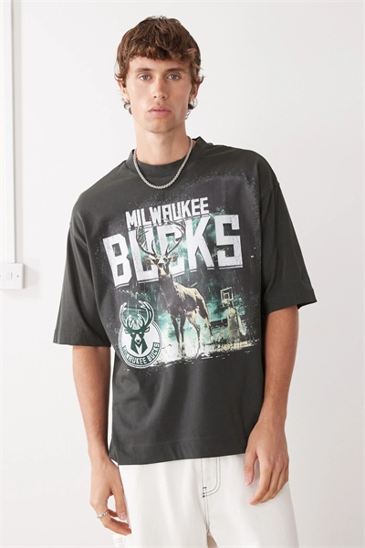 Футболка свободного кроя «Милуоки Бакс» артикул 150331305