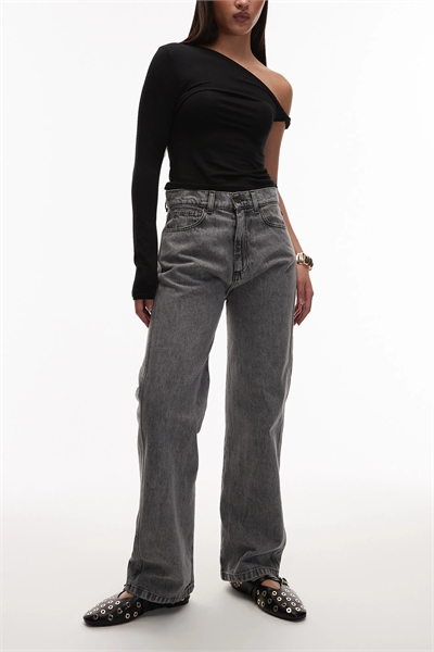 Джинсы из денима свободного кроя с 5 карманами артикул 150179282