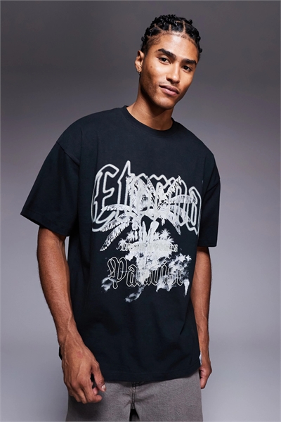 Футболка с логотипом «Вечный рай» артикул 148997876