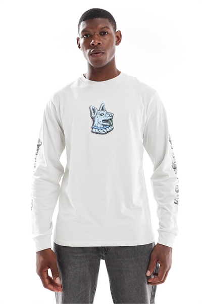 Футболка с длинным рукавом, прямой крой и принтом артикул 149153183