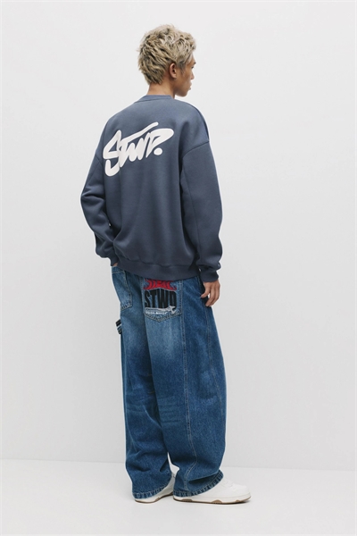 Свитшот с круглым вырезом артикул 154629807