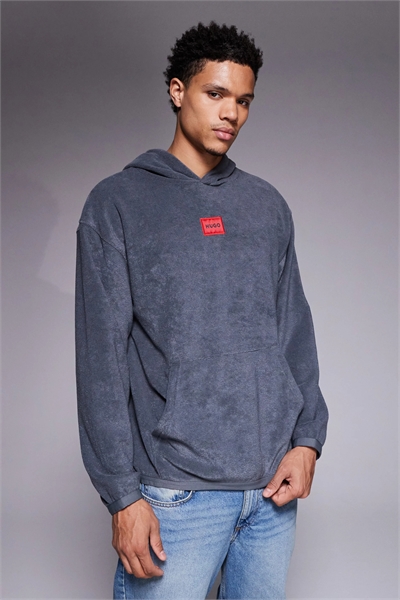 Худи с центральным логотипом Terry свободного кроя для отдыха артикул 148447945