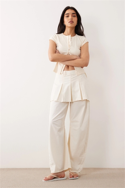 Брюки-кюлоты с плиссированной юбкой артикул 155967779