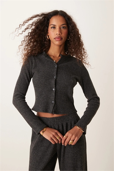 Кардиган из ворсованной ребристой ткани артикул 140072115