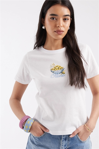 Футболка с оливковым принтом артикул 154841097