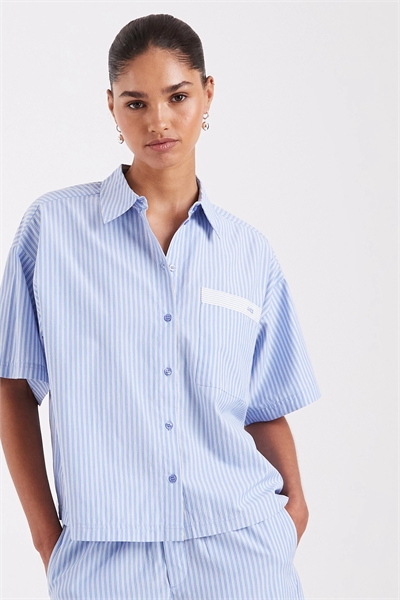 Рубашка из поплина в полоску co-ord артикул 154134956