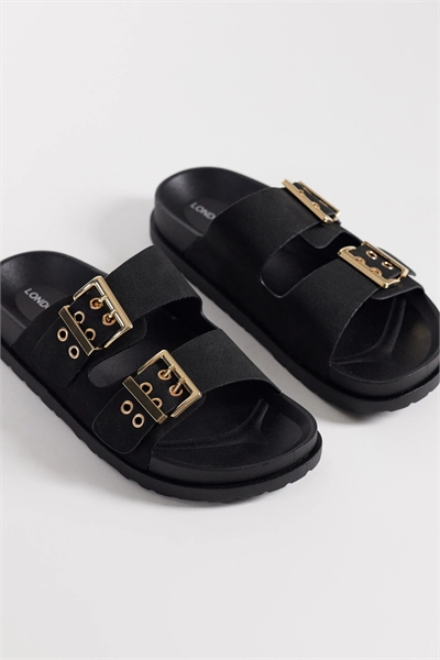 Плоские сандалии Morgan с двойной пряжкой артикул 152863198