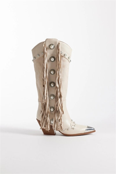 Ботинки до колен с кисточками от Pelagius артикул 151637311