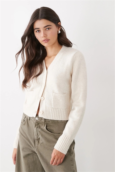 Компактный вязаный кардиган с карманами артикул 153887348