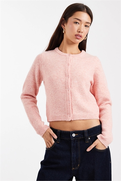 Кардиган с круглым вырезом из мягкого трикотажа артикул 150326624