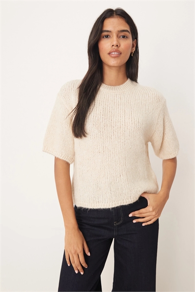 Свитер с короткими рукавами из трикотажа артикул 148918368