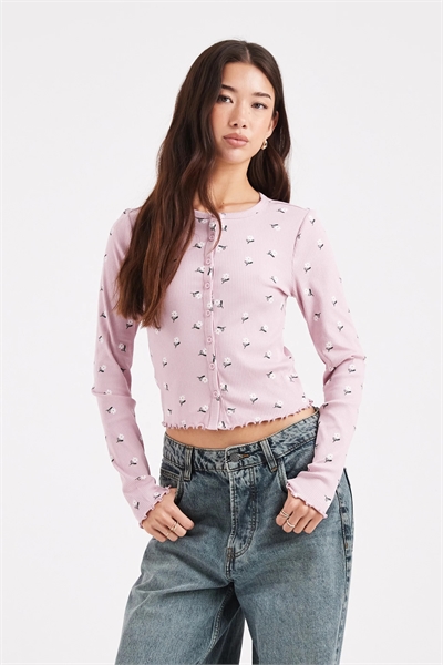 Кардиган с цветочным принтом артикул 151055079