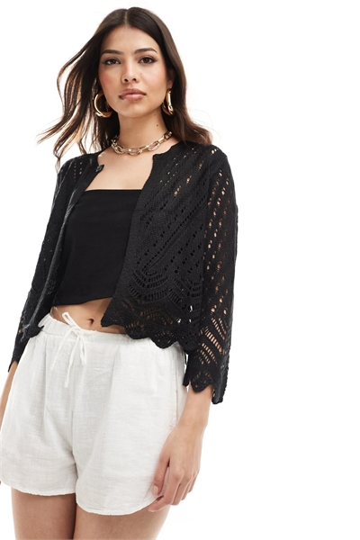 Вязаный кардиган с рукавами длиной 3/4 артикул 134086665