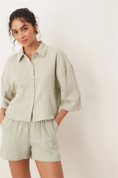 Рубашка из марли с укороченным кроем co-ord артикул 140199309