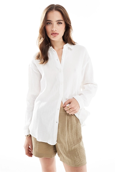 Рубашка свободного кроя из марли co-ord артикул 134099490