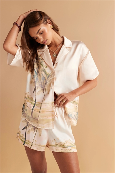 Рубашка с коротким рукавом из сатина co-ord артикул 141734162