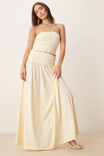 Макси-юбка с заниженной талией и рюшами в стиле «микс-энд-матч» артикул 148258750