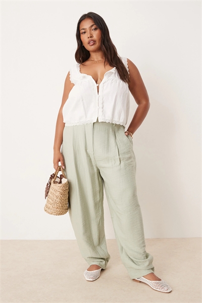 ASOS DESIGN Брюки с широкими брючинами и фактурной поверхностью артикул 146790611