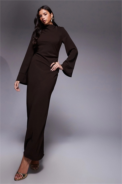 Макси-платье из чистого крепа артикул 153578495