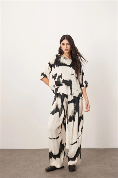 Брюки из сатина с прямыми брючинами co-ord артикул 140289339