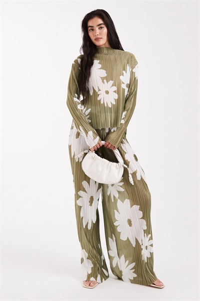 Топ с длинными рукавами и плиссировкой co-ord артикул 146791070