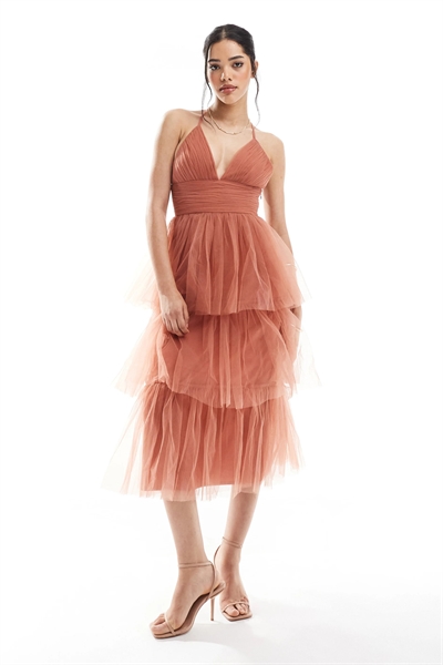 Платье средней длины для подружки невесты «Одетт» артикул 143754084