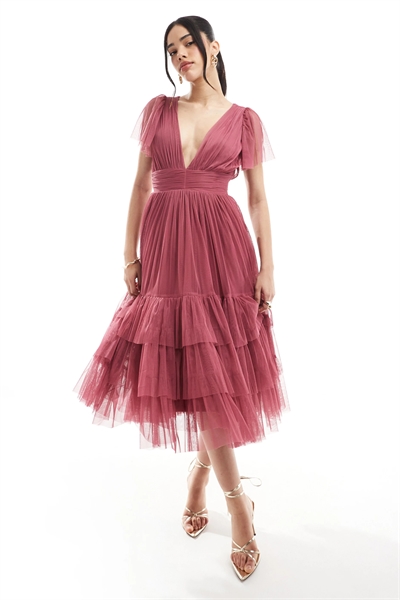 Платье средней длины для подружки невесты от Madison артикул 142205367