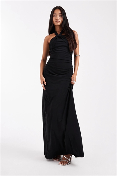 Макси-платье с завышенной талией и завязками на шее для подружек невесты артикул 151900943