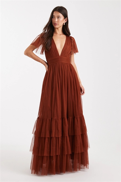 Макси-платье с рукавами-крылышками от Bridesmaid Madison артикул 149954756