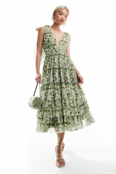 Платье средней длины с завязками на плечах от Madison артикул 142205365