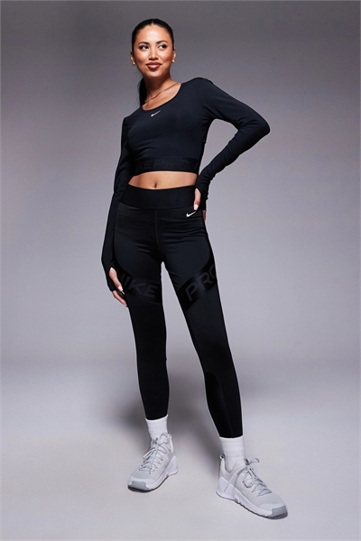 Леггинсы Nike Pro Training Dri-FIT Sculpt с высокой талией и длиной 7/8 артикул 142398129