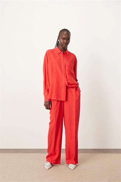 Брюки с широкими штанинами и контрастной строчкой co-ord артикул 137421947