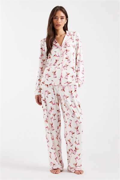 Пижама с принтом «коктейль» из сверхмягкой ткани артикул 150526144