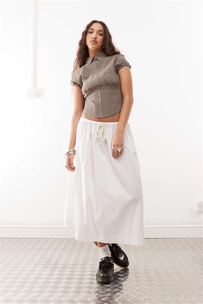 Макси-юбка на резинке с низкой талией артикул 140076589