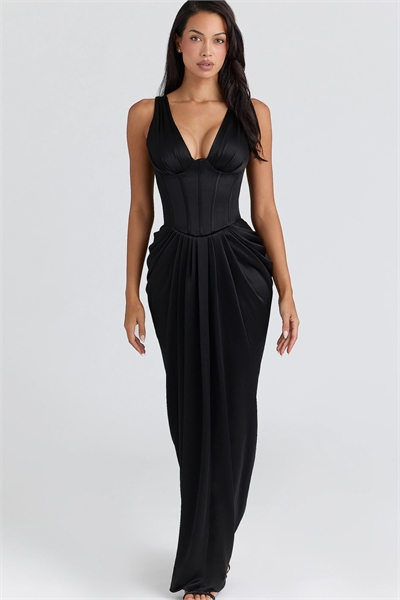 Атласное макси-платье «песочные часы» от Angeline — ограниченная серия артикул 154335168