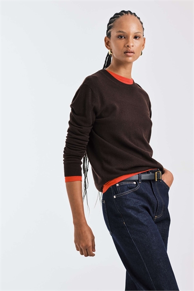 Свитер с круглым вырезом из 100% шерсти артикул 152591616