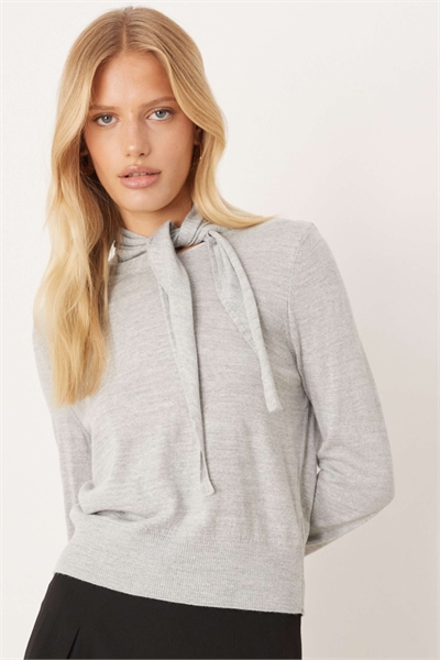 Вязаный свитер с элементами шарфа артикул 151448768