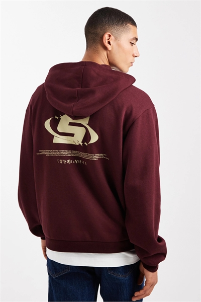 Свободная толстовка прямого кроя с принтом артикул 151053476