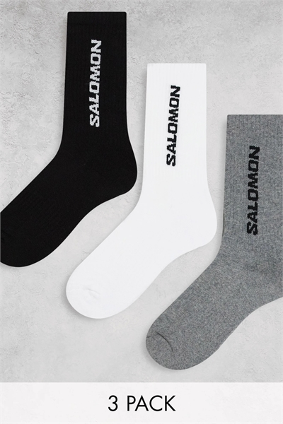 Набор из 3 пар повседневных носков-кру-нек унисекс артикул 126731249