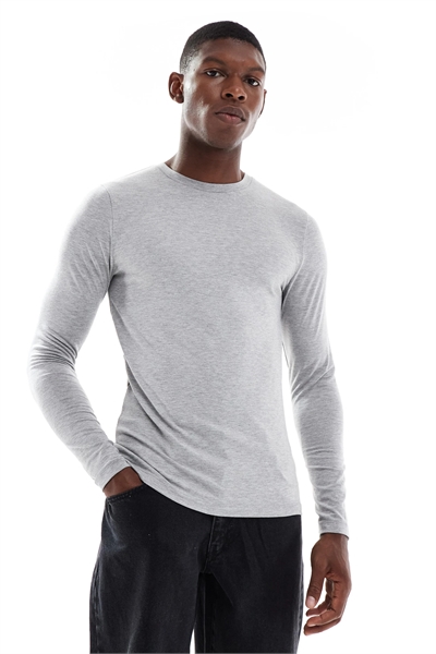 Футболка с длинным рукавом Essentials Muscle Fit артикул 150556765