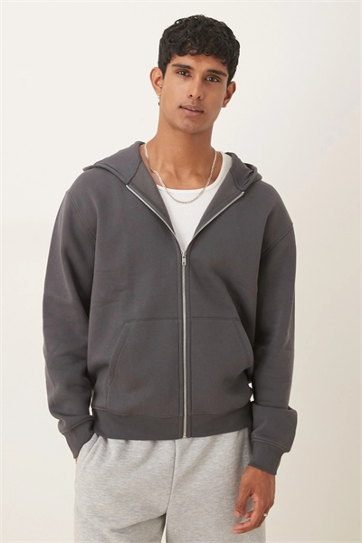 Худи свободного кроя с капюшоном и застежкой-молнией артикул 146904907