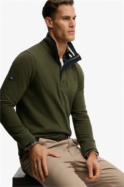 Свитшот из классического хлопкового джерси с полузастежкой-молнией артикул 155131557