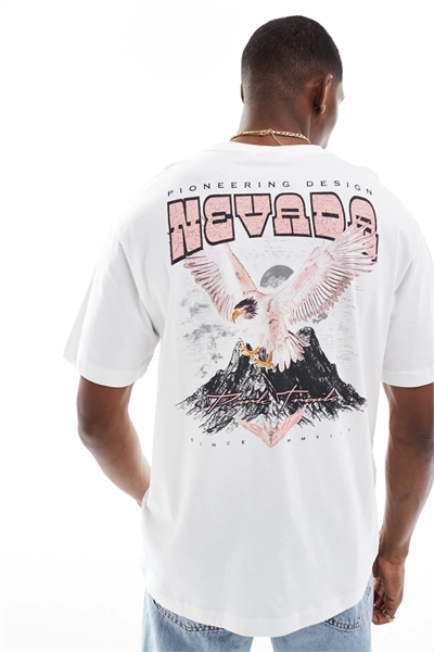 Футболка свободного кроя с принтом «Невада» на спине артикул 141613293