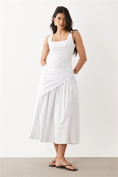 Макси-платье из поплина с запахом артикул 155967895