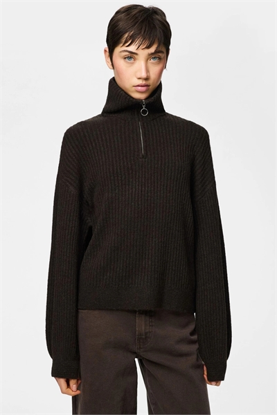 Свитер с полузастежкой-молнией артикул 156635674